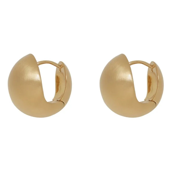 Frosted Gold-plated Brushed Earrings.