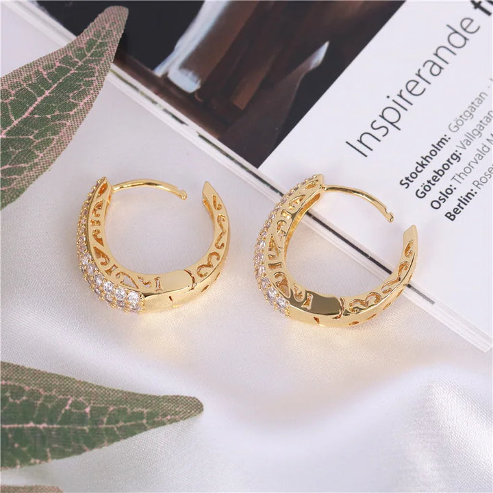 Gold Earring Statement Jewelry